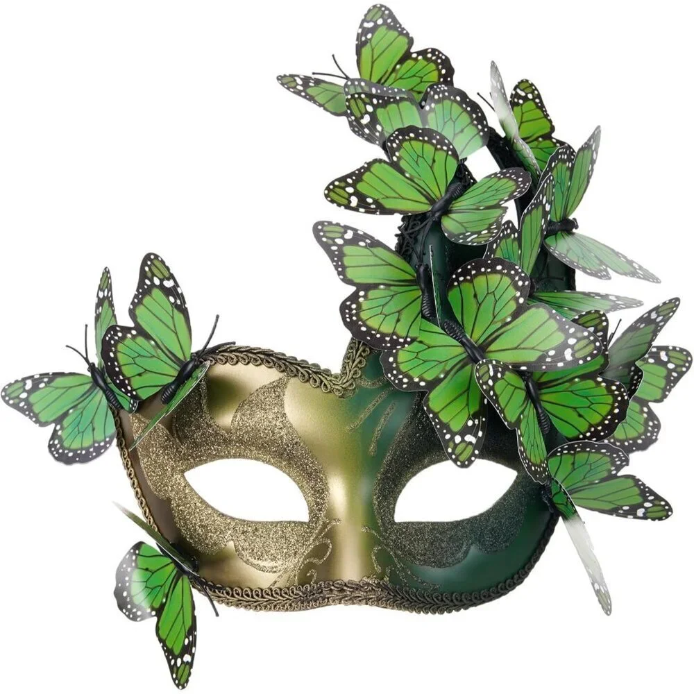 Butterfly Masquerade Mask Women Elegant Handmade Halloween Party Accessory